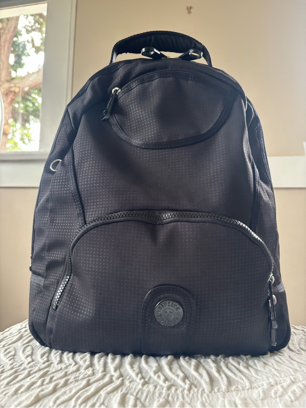 Kipling - large black laptop backpack